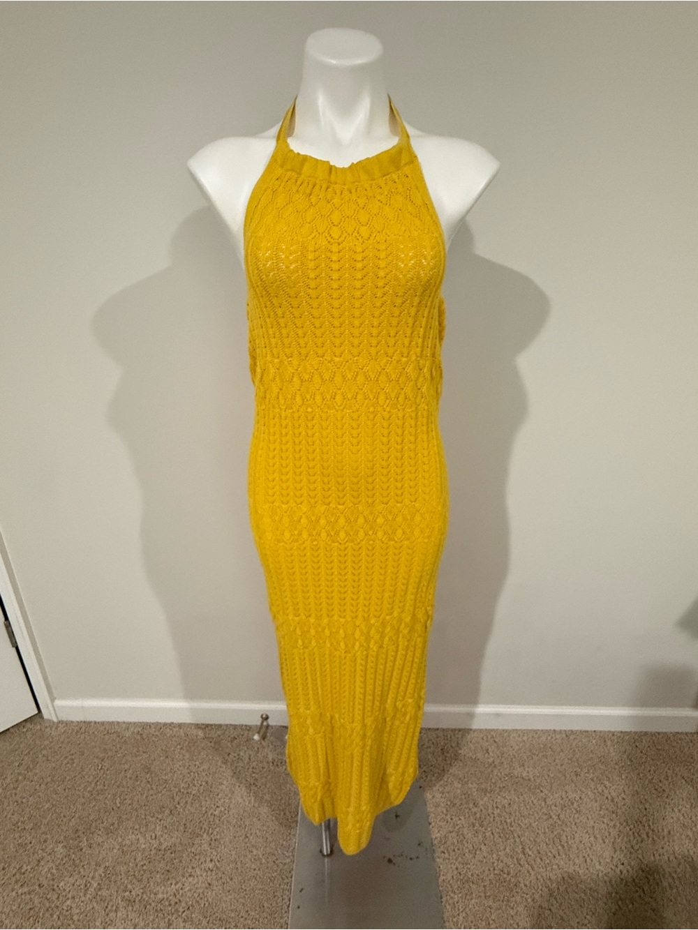 New Amazon The Drop Womens Jayla Sleeveless Crochet Midi Dress size Large